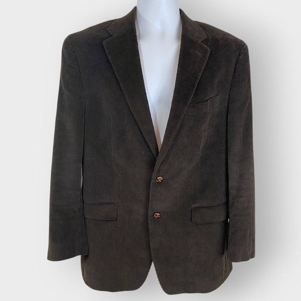 Ralph Lauren Mens Corduroy Blazer | 40L | Brown | Vented | Old Money Academia